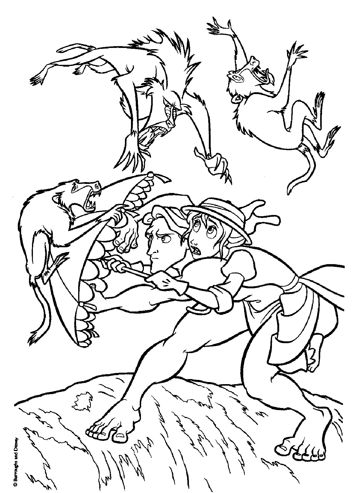 Página para colorir: Tarzan (Filmes animados) #131156 - Páginas para Colorir Imprimíveis Gratuitamente