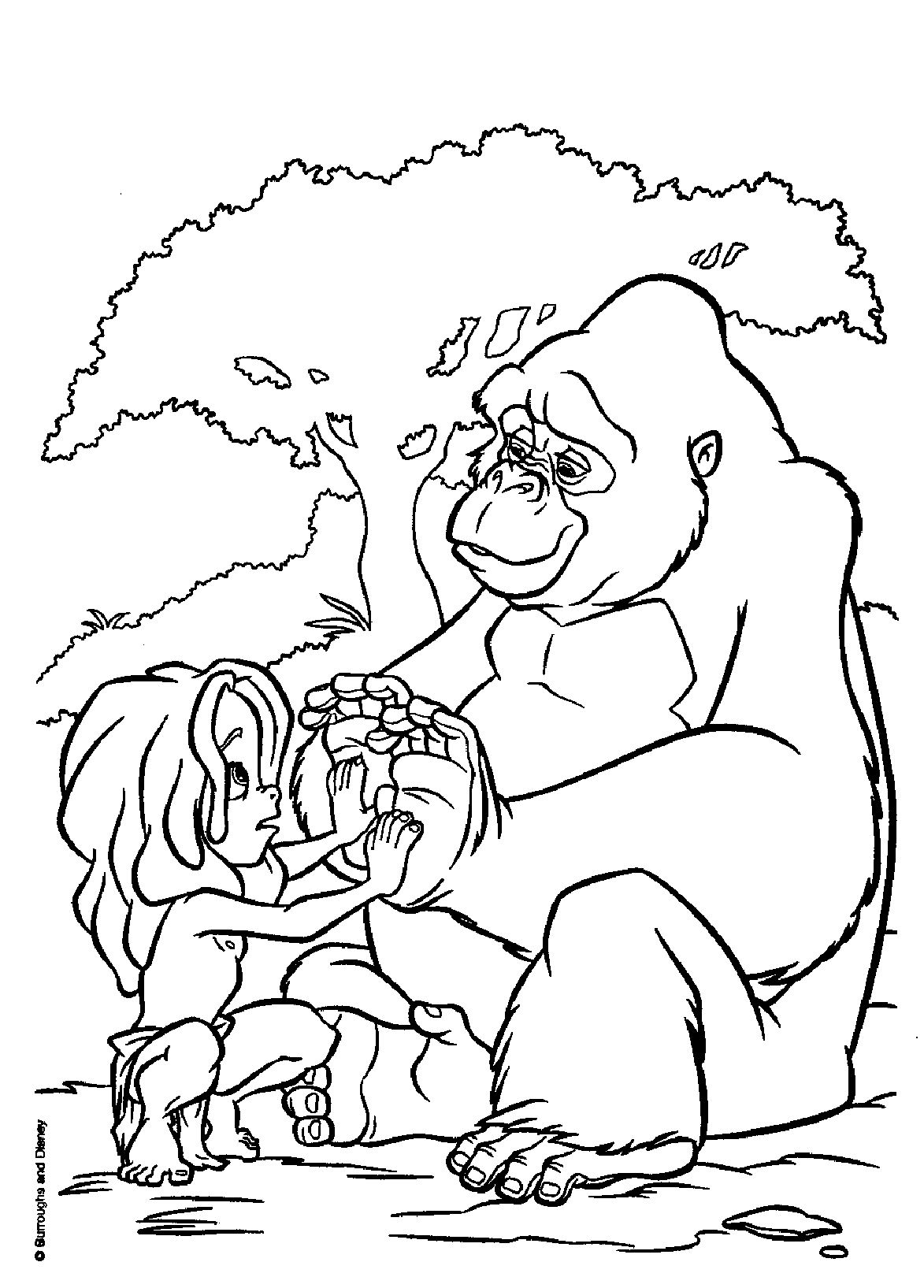 Página para colorir: Tarzan (Filmes animados) #131201 - Páginas para Colorir Imprimíveis Gratuitamente