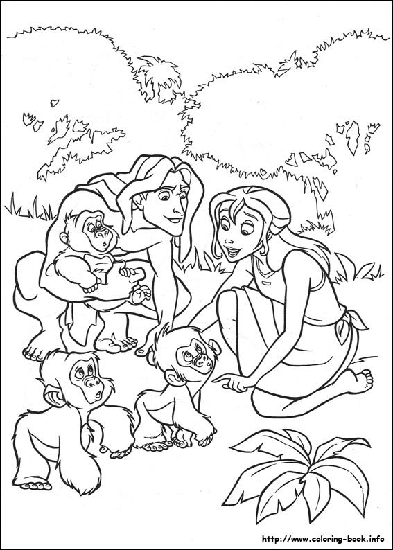 Página para colorir: Tarzan (Filmes animados) #131257 - Páginas para Colorir Imprimíveis Gratuitamente