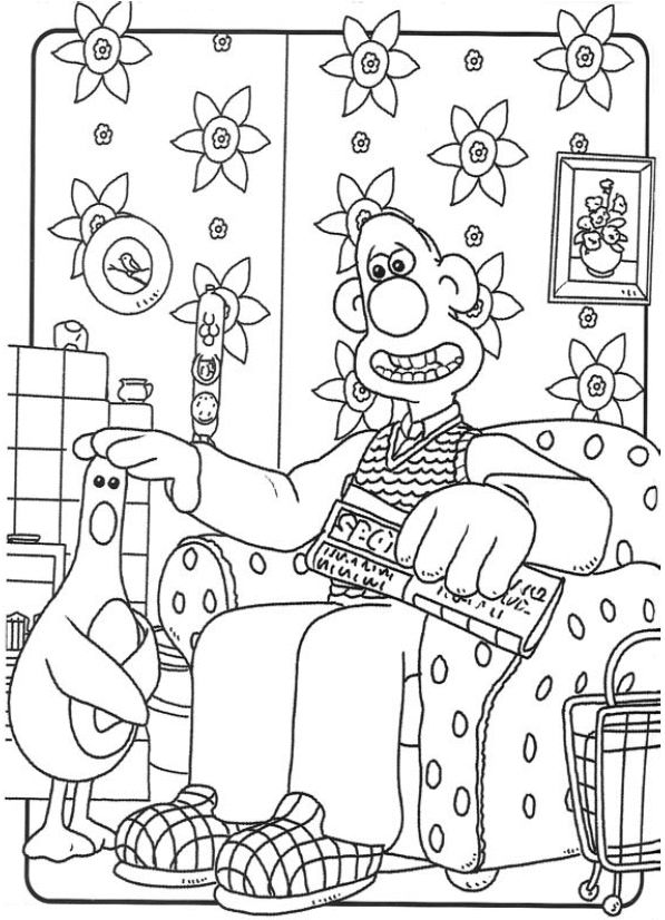 Página para colorir: Wallace e Gromit (Filmes animados) #133462 - Páginas para Colorir Imprimíveis Gratuitamente