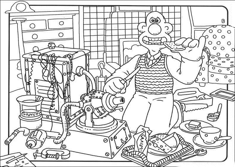 Página para colorir: Wallace e Gromit (Filmes animados) #133475 - Páginas para Colorir Imprimíveis Gratuitamente