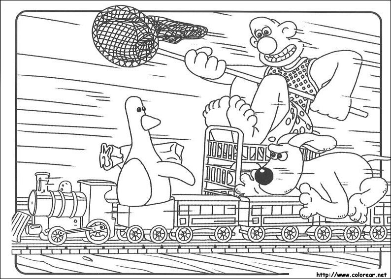 Página para colorir: Wallace e Gromit (Filmes animados) #133478 - Páginas para Colorir Imprimíveis Gratuitamente