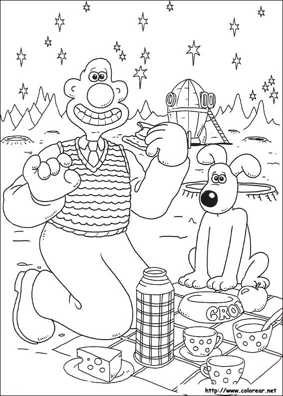 Página para colorir: Wallace e Gromit (Filmes animados) #133483 - Páginas para Colorir Imprimíveis Gratuitamente