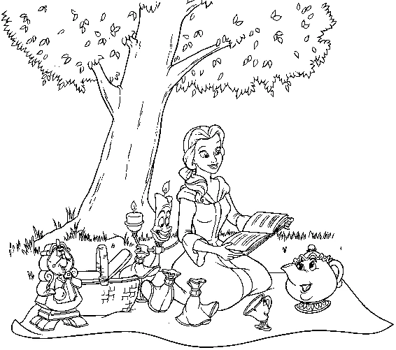 Desenho gratuito A Bela e a Fera #130904 da colecao Filmes de Animação para imprimir
