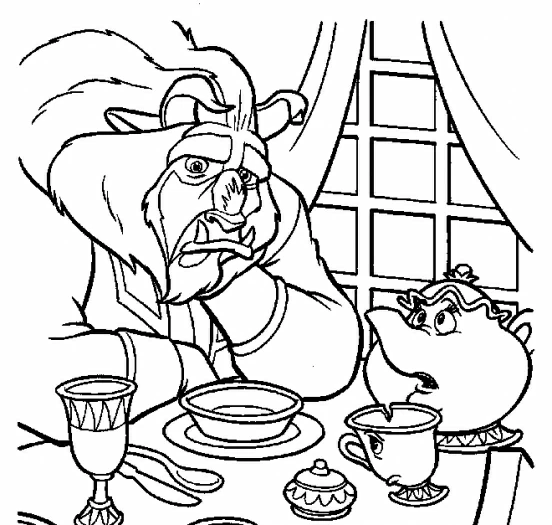 Desenho gratuito A Bela e a Fera #131075 da colecao Filmes de Animação para imprimir