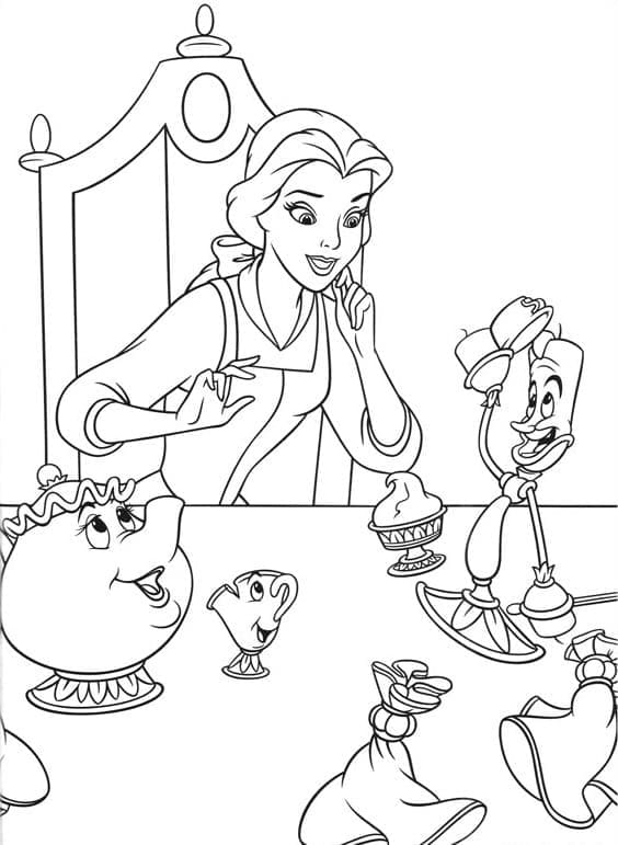Desenho gratuito A Bela e a Fera #182123 da colecao Filmes de Animação para imprimir