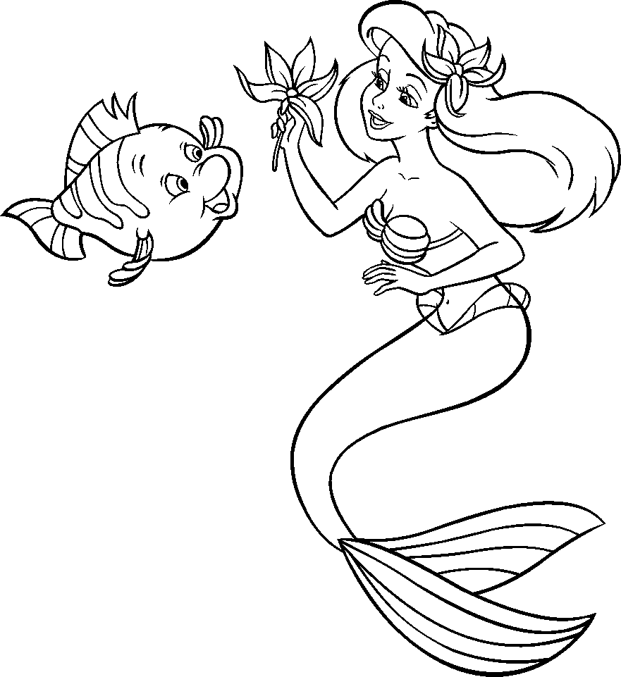 Desenho gratuito A Pequena Sereia #127248 da colecao Filmes de Animação para imprimir