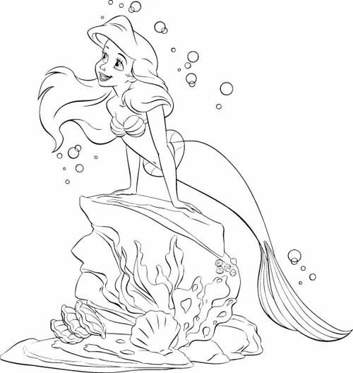 Desenho gratuito A Pequena Sereia #127252 da colecao Filmes de Animação para imprimir