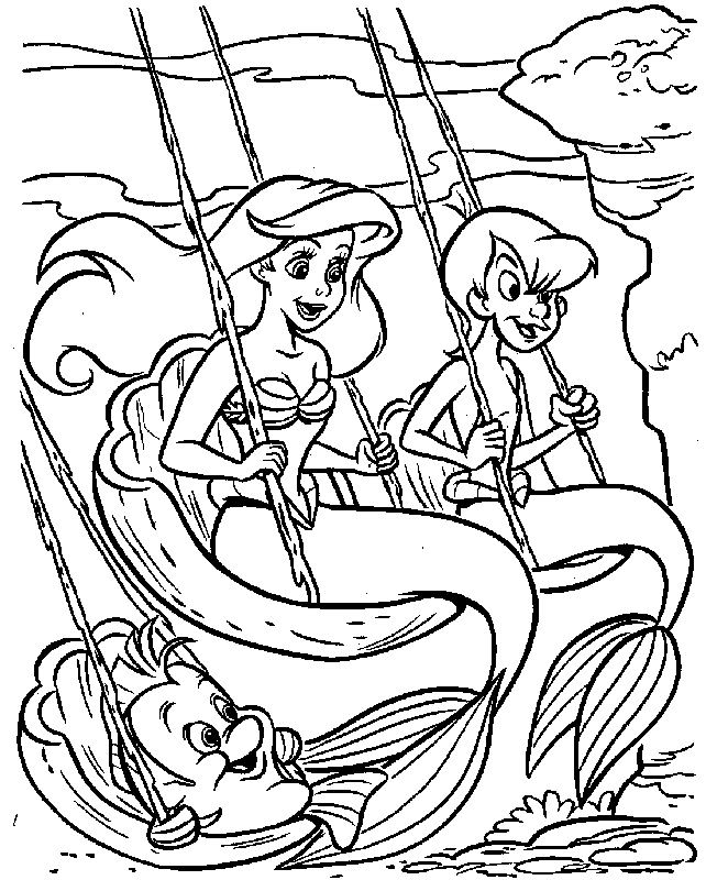 Desenho gratuito A Pequena Sereia #127266 da colecao Filmes de Animação para imprimir