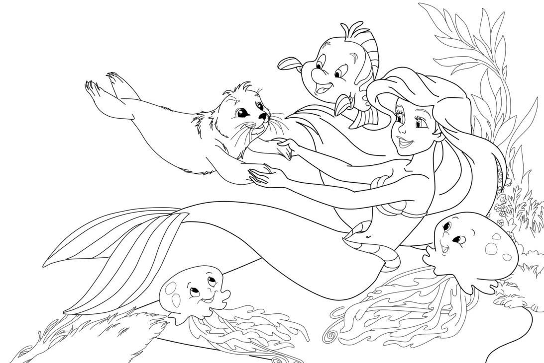 Desenho gratuito A Pequena Sereia #127294 da colecao Filmes de Animação para imprimir