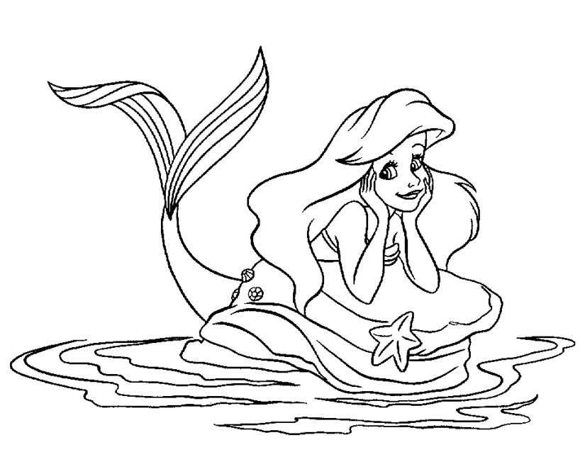 Desenho gratuito A Pequena Sereia #127295 da colecao Filmes de Animação para imprimir