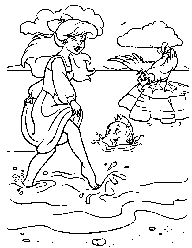 Desenho gratuito A Pequena Sereia #127322 da colecao Filmes de Animação para imprimir