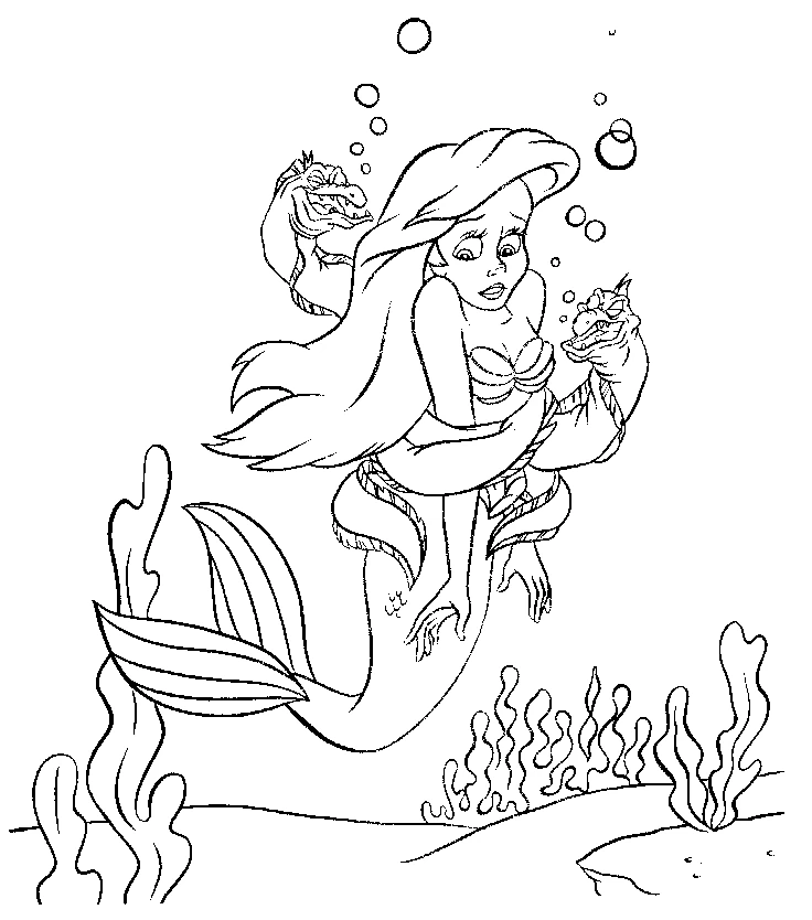 Desenho gratuito A Pequena Sereia #127342 da colecao Filmes de Animação para imprimir