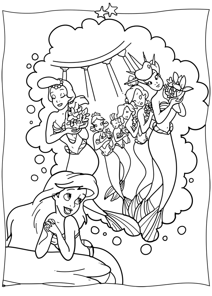 Desenho gratuito A Pequena Sereia #127384 da colecao Filmes de Animação para imprimir