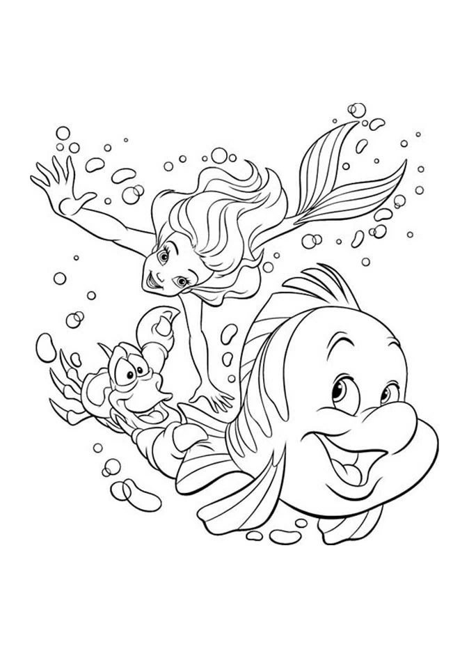 Desenho gratuito A Pequena Sereia #127392 da colecao Filmes de Animação para imprimir