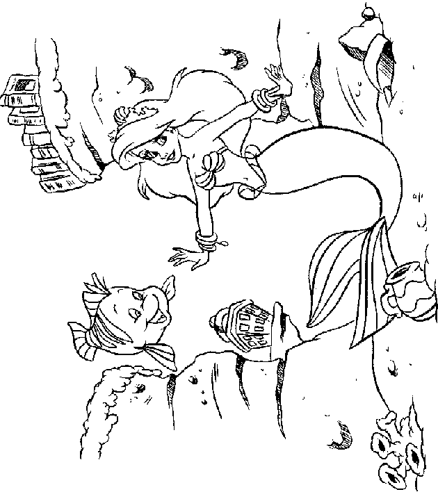 Desenho gratuito A Pequena Sereia #127404 da colecao Filmes de Animação para imprimir