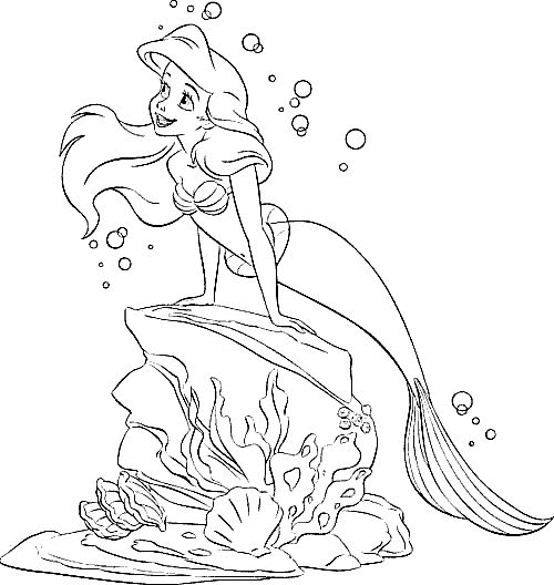 Desenho gratuito A Pequena Sereia #127427 da colecao Filmes de Animação para imprimir