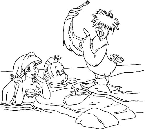 Desenho gratuito A Pequena Sereia #127445 da colecao Filmes de Animação para imprimir