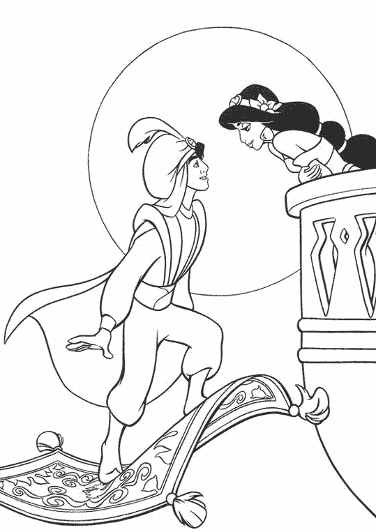 Desenho gratuito Aladim #127635 da colecao Filmes de Animação para imprimir