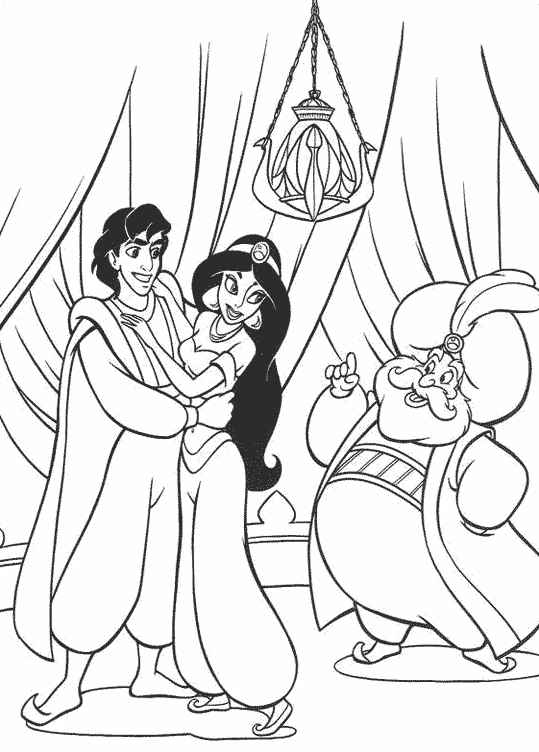 Desenho gratuito Aladim #127656 da colecao Filmes de Animação para imprimir