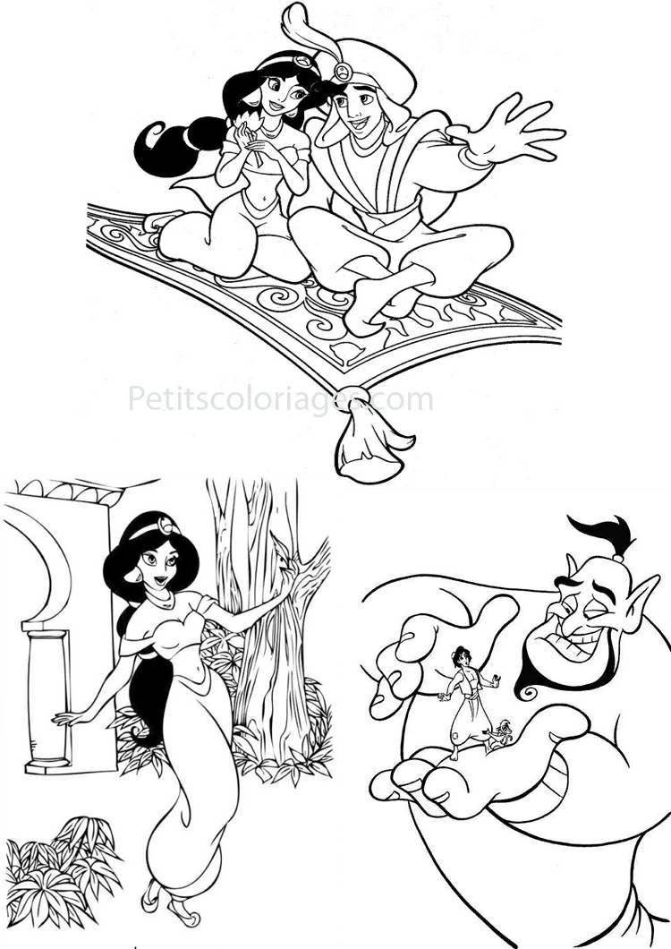 Desenho gratuito Aladim #127697 da colecao Filmes de Animação para imprimir