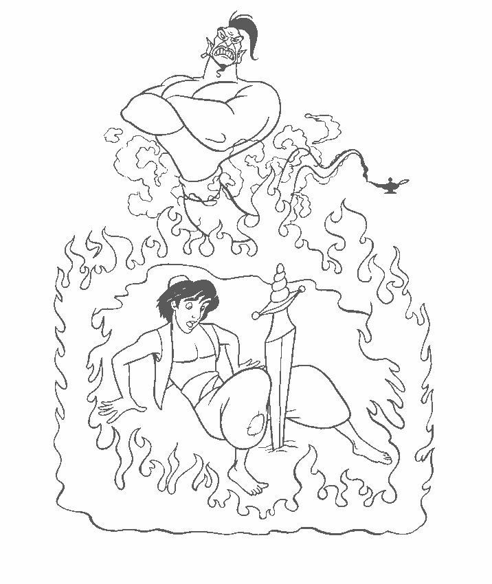 Desenho gratuito Aladim #127711 da colecao Filmes de Animação para imprimir