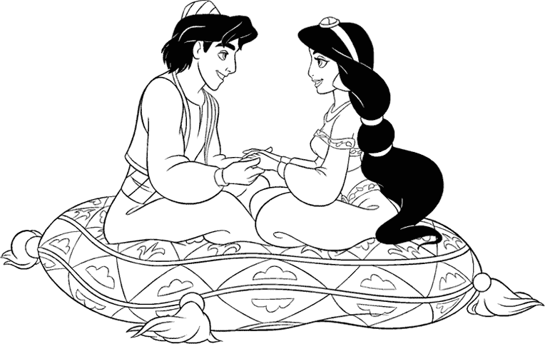 Desenho gratuito Aladim #127765 da colecao Filmes de Animação para imprimir