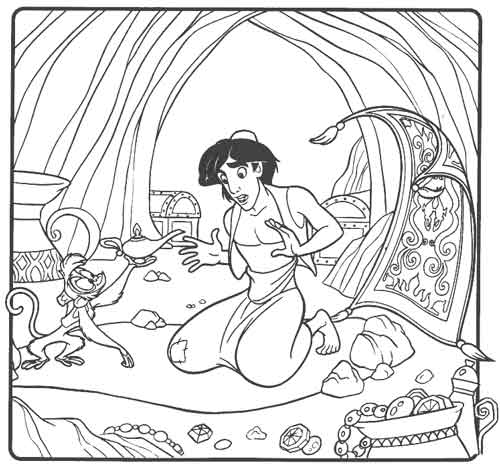 Desenho gratuito Aladim #127867 da colecao Filmes de Animação para imprimir