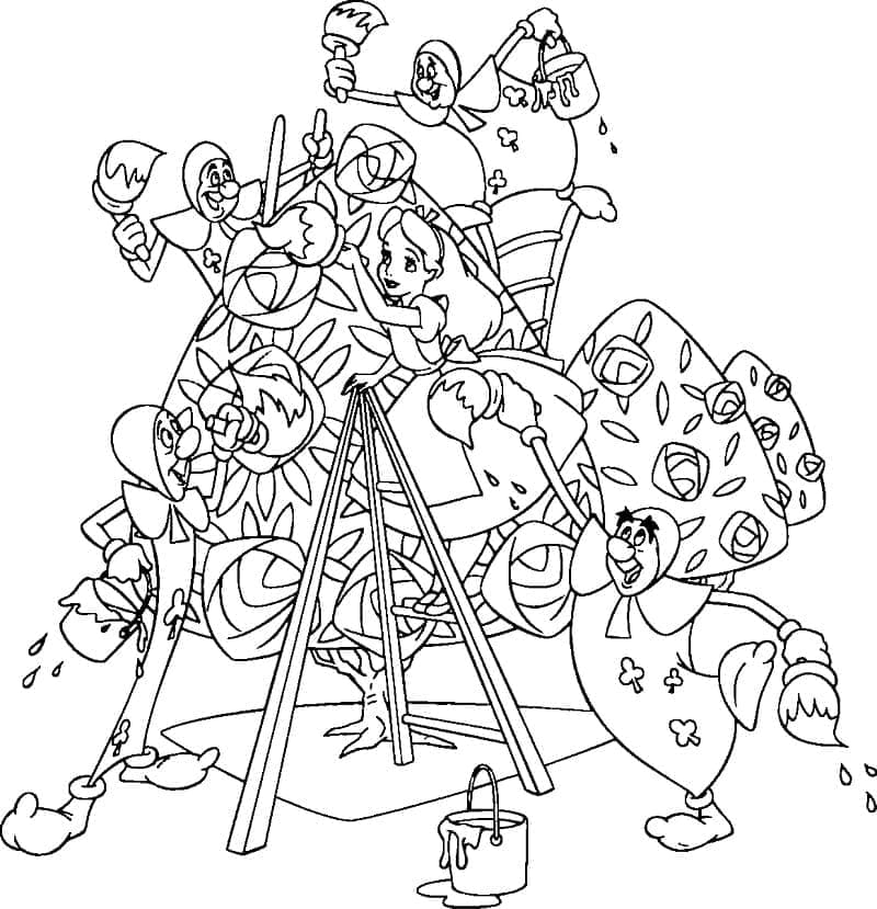 Página para colorir de Alice no País das Maravilhas #202816 pertencente à coleção Filmes de Animação
