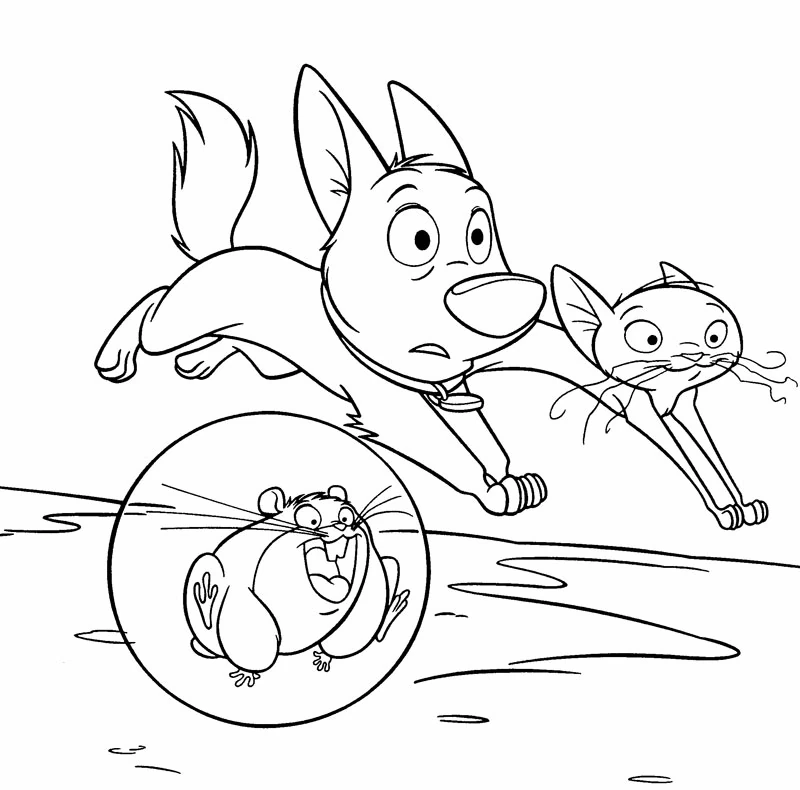 Desenho gratuito Bolt #131787 da colecao Filmes de Animação para imprimir