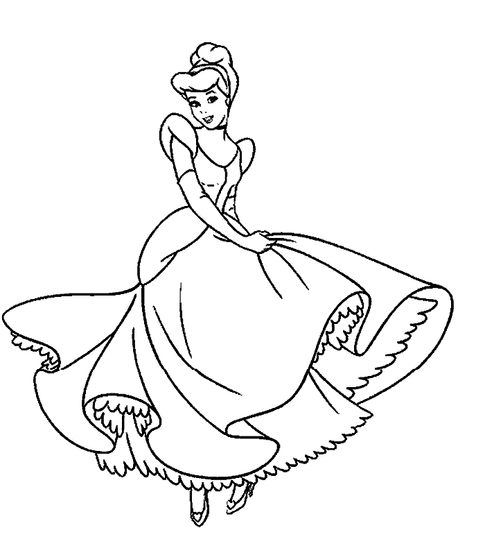Desenho gratuito Cinderela #129485 da colecao Filmes de Animação para imprimir
