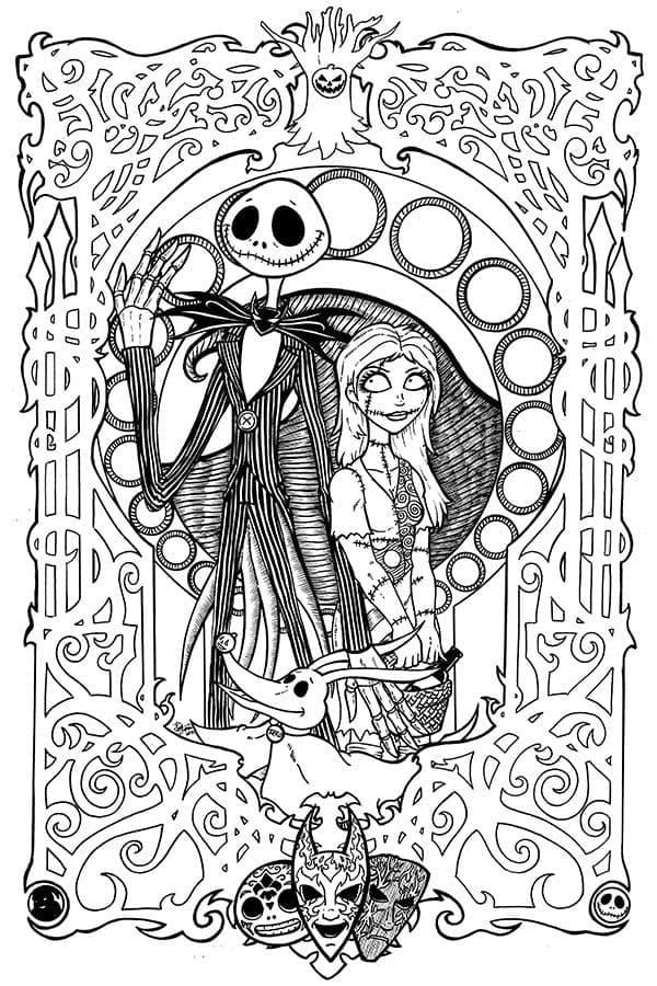 Desenho gratuito Jack Skellington #202290 da colecao Filmes de Animação para imprimir