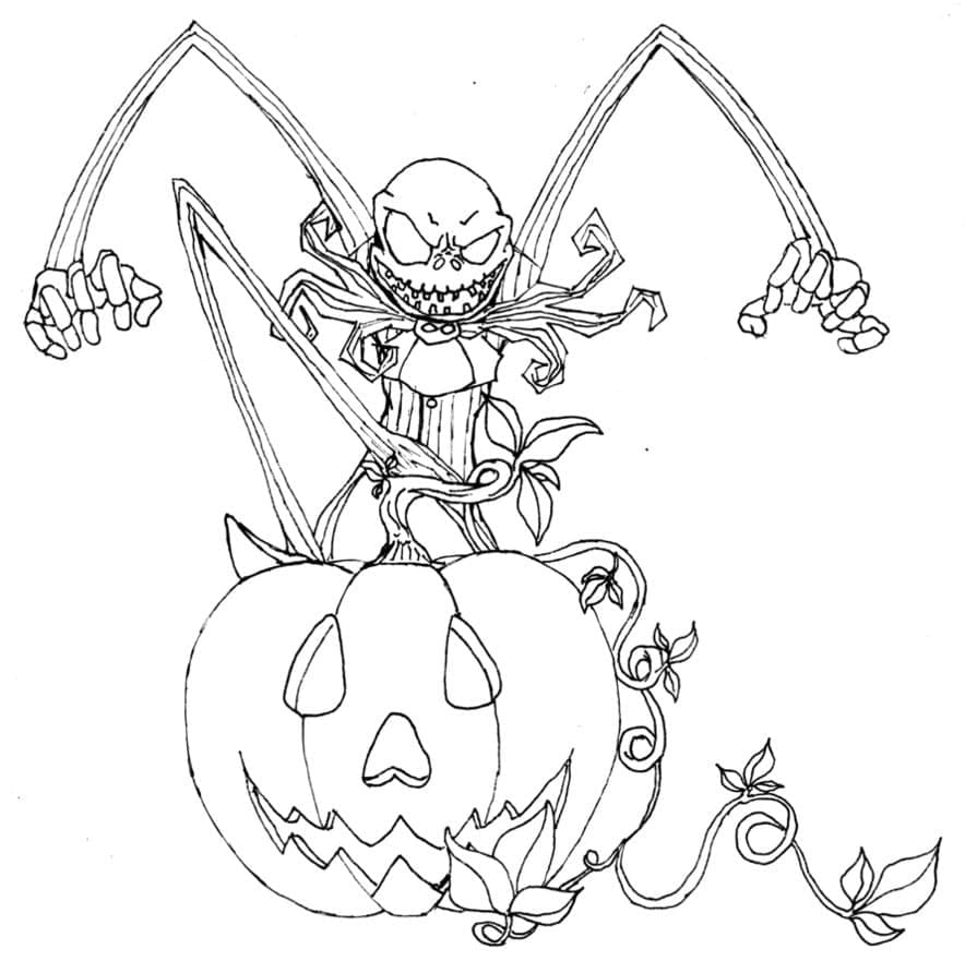 Desenho gratuito Jack Skellington #202300 da colecao Filmes de Animação para imprimir