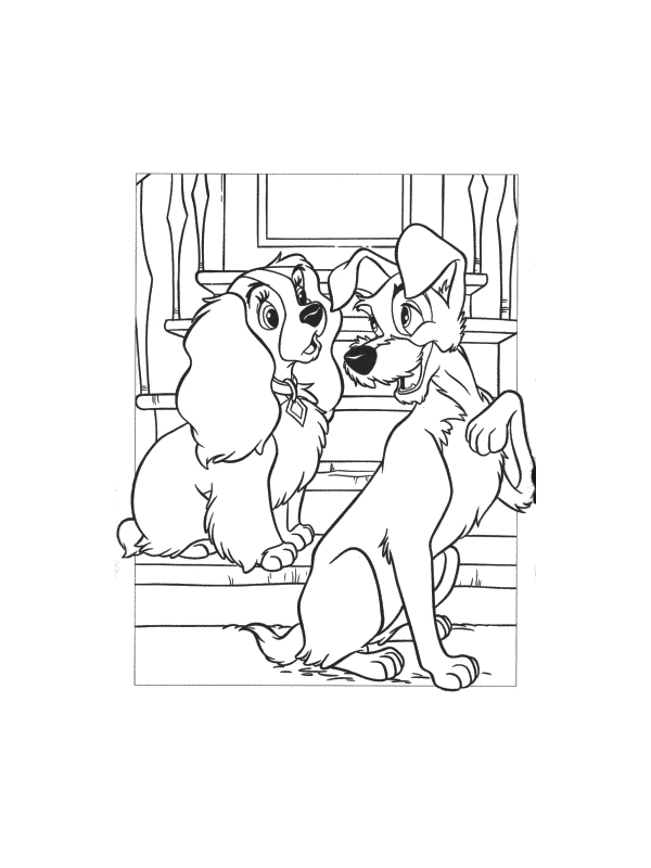 Desenho gratuito Lady e the Tramp #133255 da colecao Filmes de Animação para imprimir