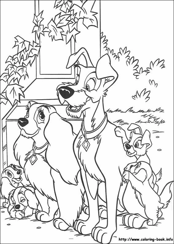 Desenho gratuito Lady e the Tramp #133277 da colecao Filmes de Animação para imprimir