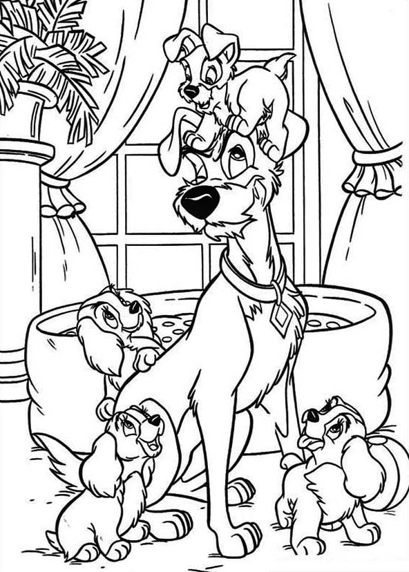 Página para colorir de Lady e the Tramp #133433 pertencente à coleção Filmes de Animação Página para colorir de Lady e the Tramp #133433 pertencente à coleção Filmes de Animação
