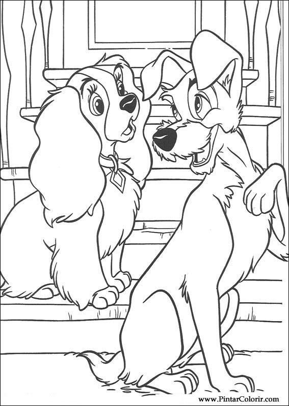 Desenho gratuito Lady e the Tramp #133451 da colecao Filmes de Animação para imprimir
