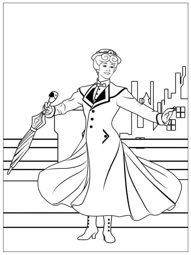 Desenho gratuito Mary Poppins #204816 da colecao Filmes de Animação para imprimir