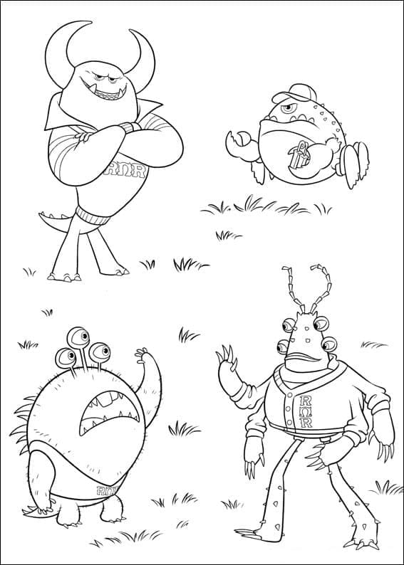 Desenho gratuito Monsters University #206391 da colecao Filmes de Animação para imprimir