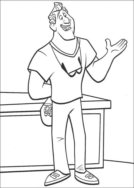 Desenho de Philip Sherman do Procurando Nemo para colorir