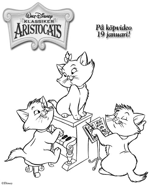 Página para colorir: Os Aristogatos (Filmes de Animação) #26920 - Páginas para Colorir Imprimíveis Gratuitamente