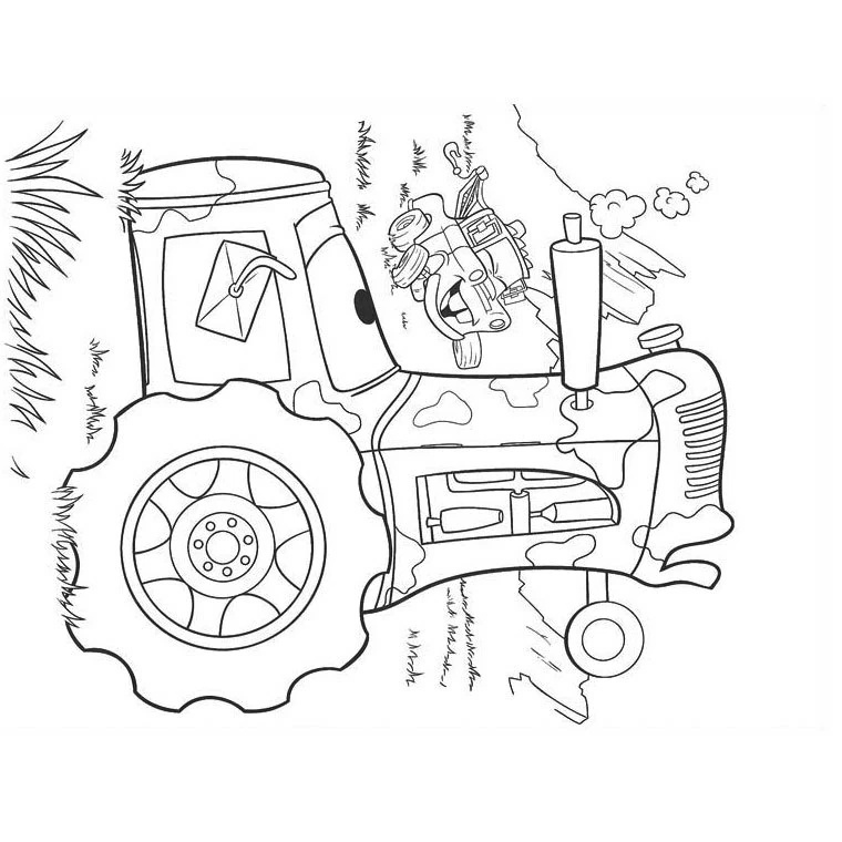 Atividade criativa: desenho de Os Bagnoles (Cars) #132557 para colorir da coleção Filmes de Animação