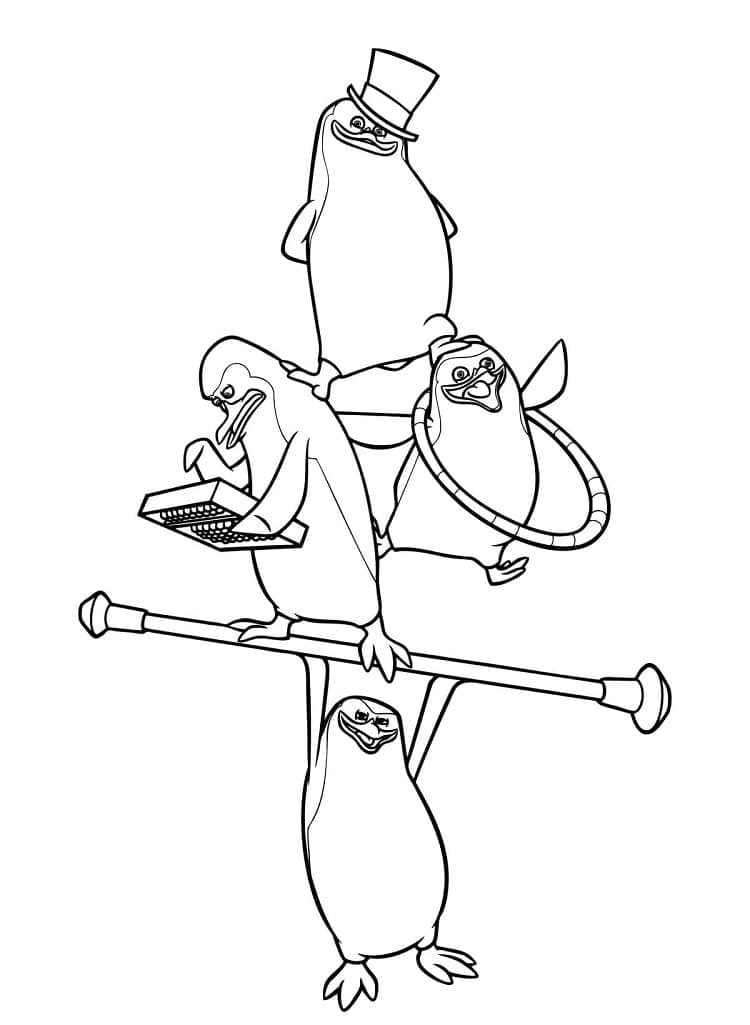Desenho gratuito Os Pinguins de Madagascar #207626 da colecao Filmes de Animação para imprimir