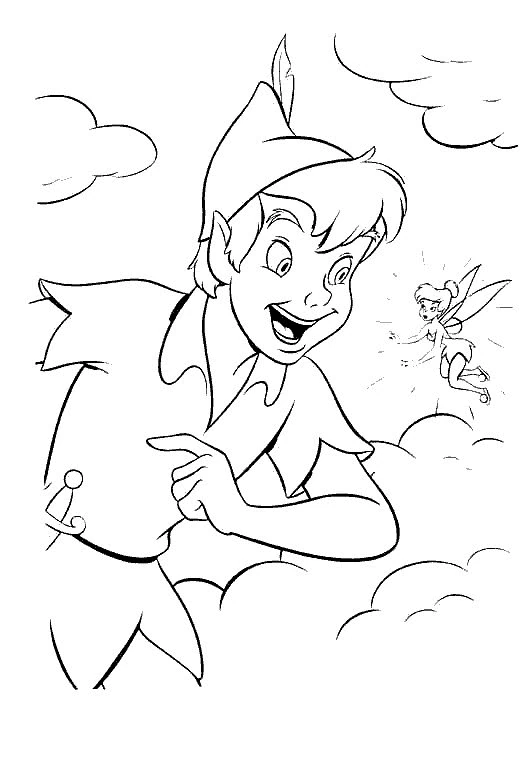 Desenho imprimível de Peter Pan #129059 para colorir, pertence à coleção Filmes de Animação