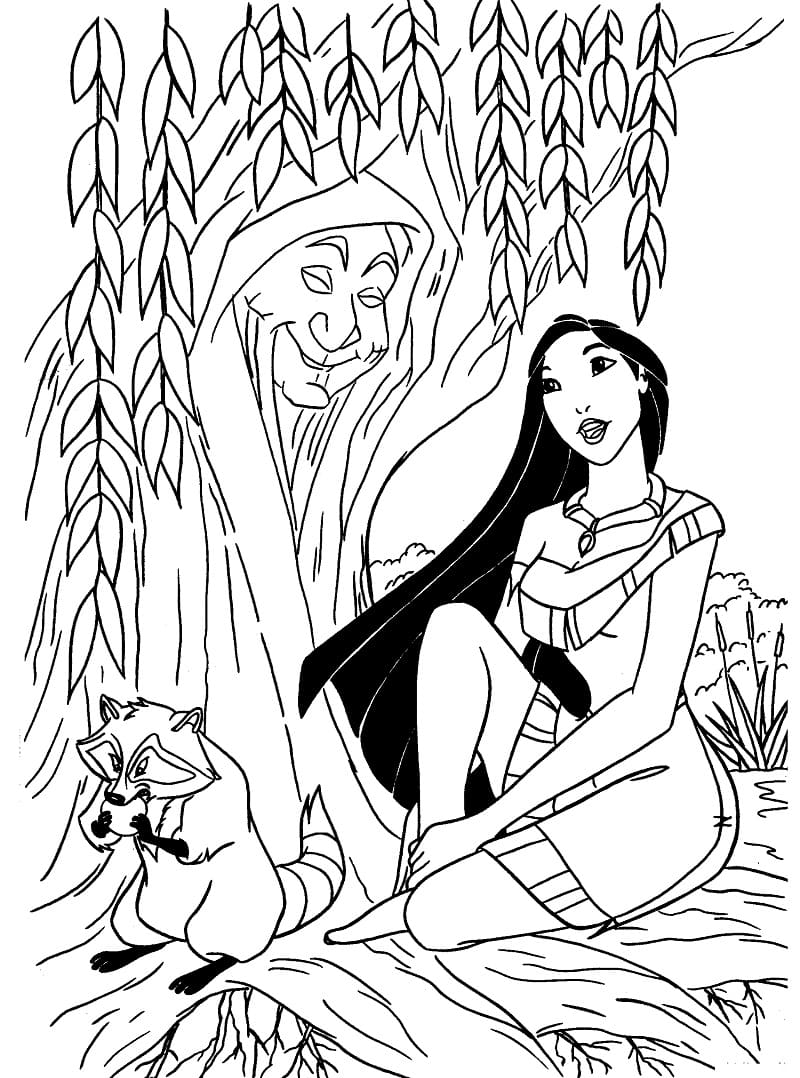 Desenho gratuito Pocahontas #182186 da colecao Filmes de Animação para imprimir