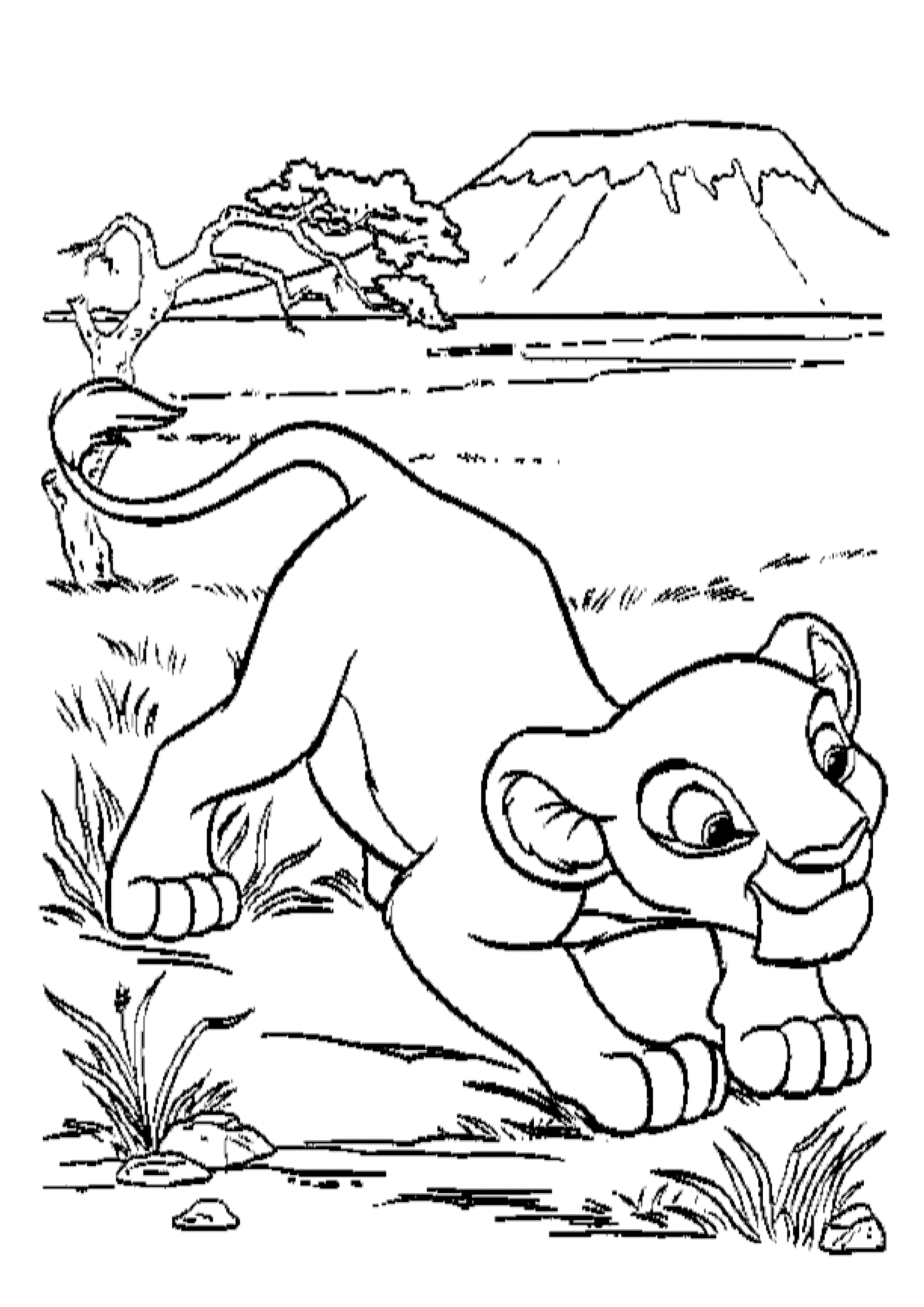 Desenho gratuito Simba #169990 da colecao Filmes de Animação para imprimir