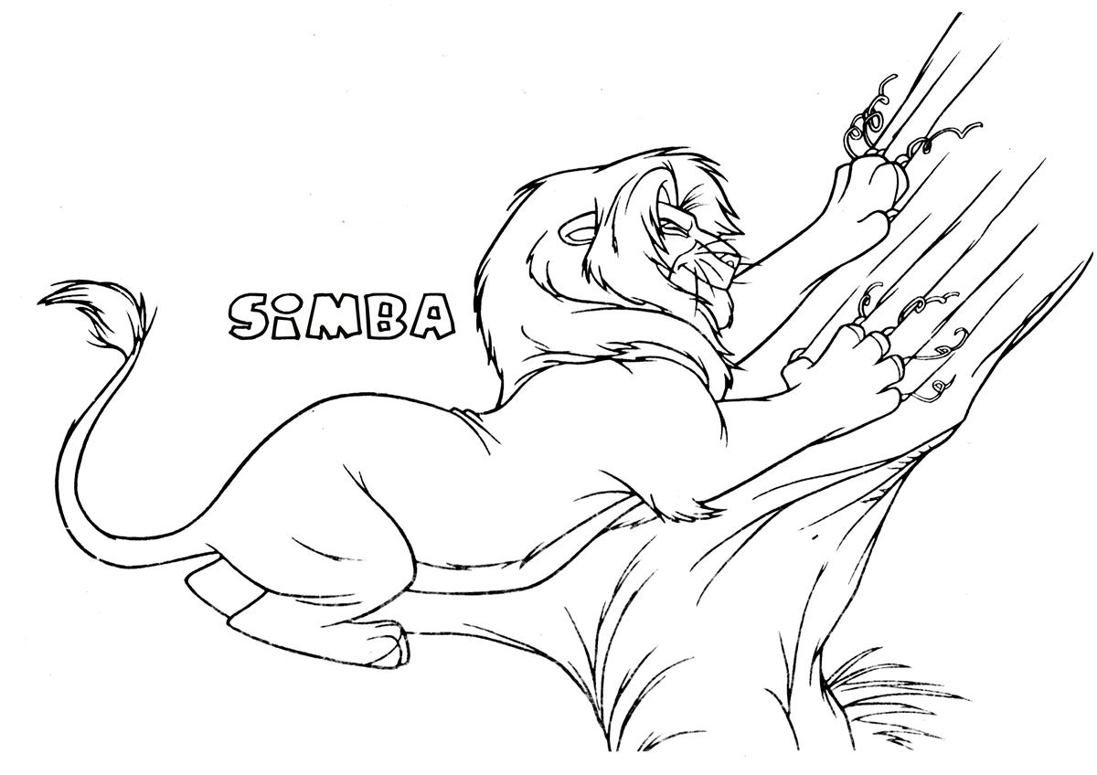 Desenho gratuito Simba #170016 da colecao Filmes de Animação para imprimir