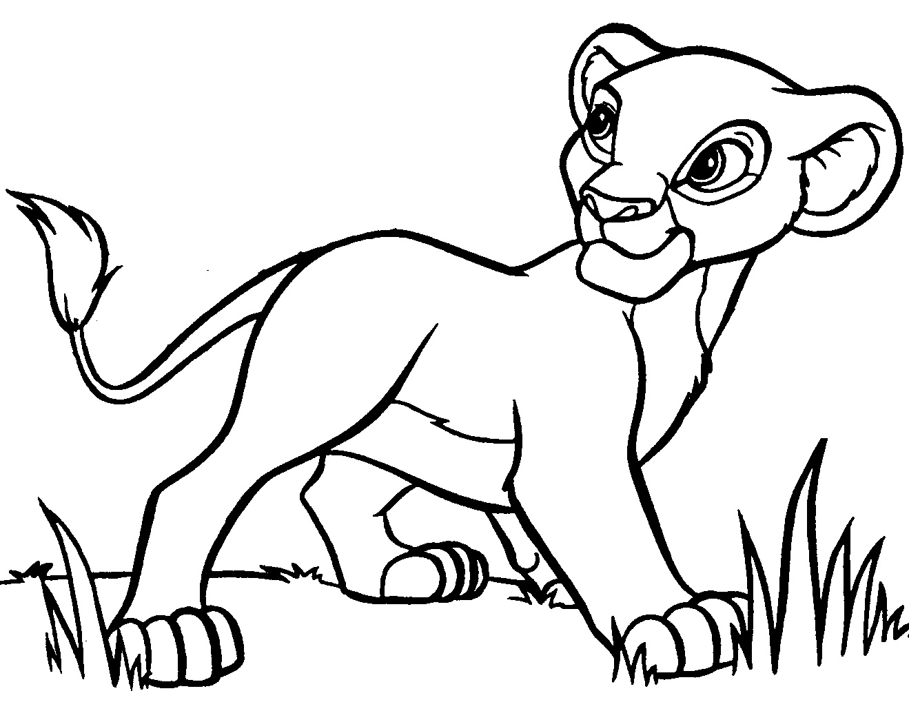 Desenho imprimível de Simba #170030 para colorir, pertence à coleção Filmes de Animação