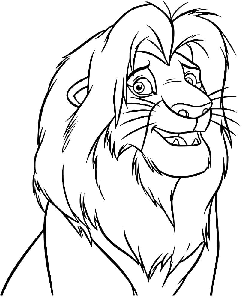 Desenho gratuito Simba #202504 da colecao Filmes de Animação para imprimir