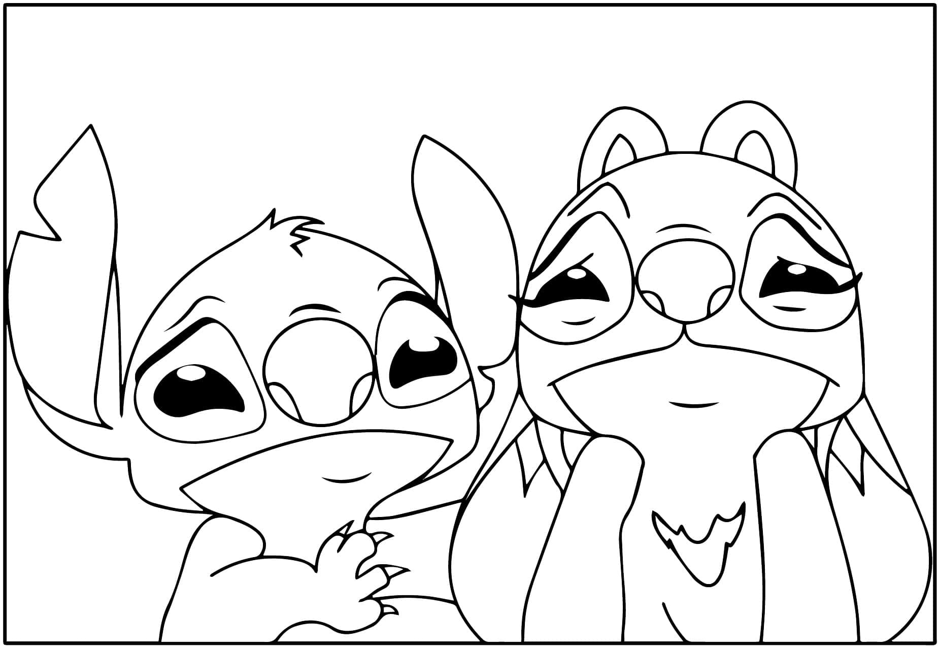 Desenho gratuito Stitch e Angel #216199 da colecao Filmes de Animação para imprimir